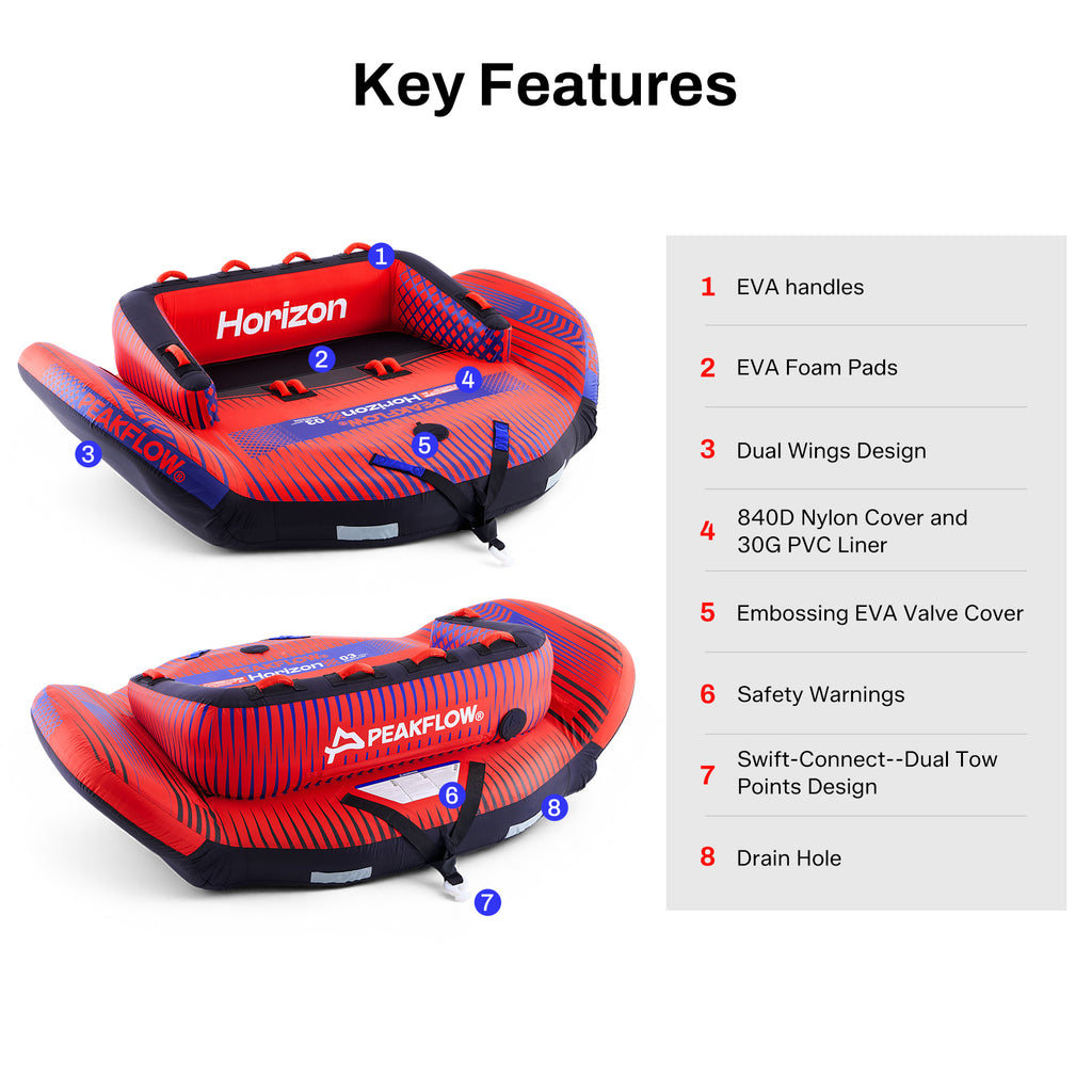 3 Riders Towable Tube | Horizon Series